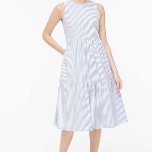 J Crew Blue and White Stripped Dress